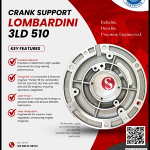 Main Bearing Housing for Lombardini 3LD 510 Diesel Engine – OEM Quality Spare Part Manufactured in India and Exported Worldwide