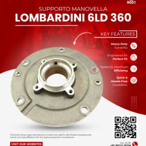 Crank Support / Main Bearing Housing for Lombardini 6LD 360 Diesel Engine – OEM Quality Spare Part Manufactured in India and Exported Worldwide