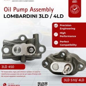 Oil Pump Assembly for Lombardini 3LD 510, 4LD 640, and 4LD 820 Diesel Engines – OEM Quality Spare Part Manufactured in India and Exported Worldwide