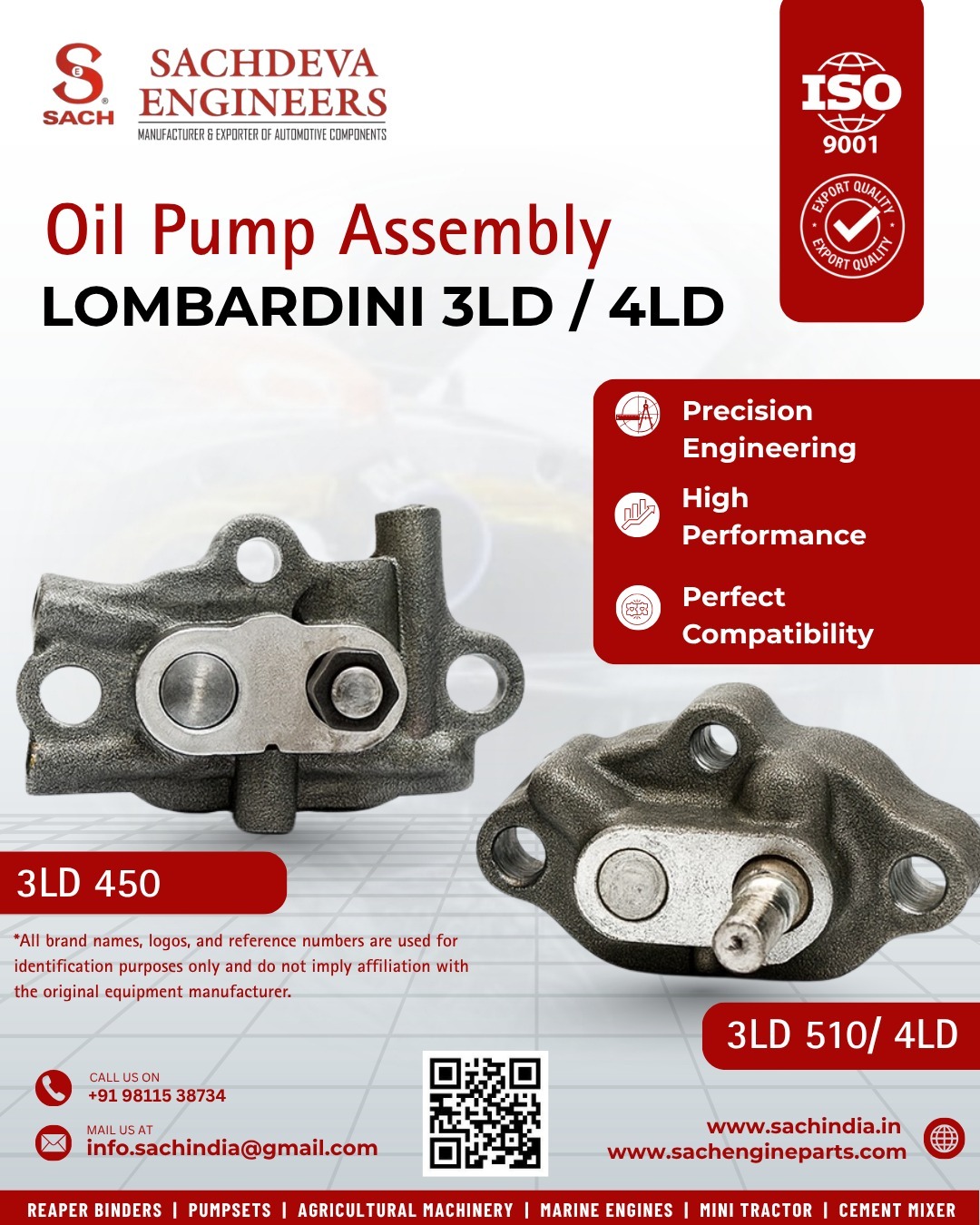 PRAI Lombardini LDA 450, 510, 820, 100, 4LD640 Diesel Engine Injection Pump