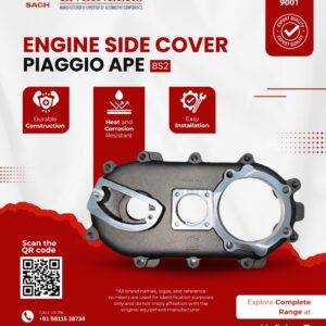 Engine Side Cover BS2 for Piaggio Ape Diesel Engine – OEM Quality Spare Part Manufactured in India and Exported Worldwide