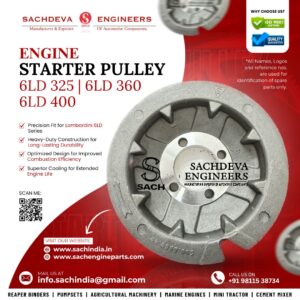 Pulley for Lombardini 6LD 325 / 360 / 400 / 435 Diesel Engine – OEM Quality Spare Part Manufactured in India and Exported Worldwide